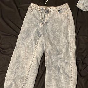 super baggy skater jeans asymmetrical